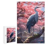 Jigsaw for Teenagerss1000 PCS Serene Sakura Crane Puzzle for Adults Fun Games Difficult Challenge Deal As Gifts for The Whole Family 1000 PCS