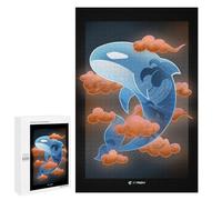 Jigsaw for Teenagerss1000 PCS Spiritual Killer Whale Puzzle for Adults Fun Games Difficult Challenge Deal As Gifts for The Whole Family 1000 PCS