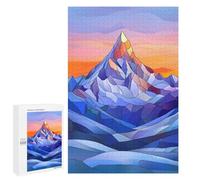 Jigsaw for Teenagerss1000 PCS Stained Glass Mountain Puzzle for Adults Fun Games Difficult Challenge Deal As Gifts for The Whole Family 1000 PCS