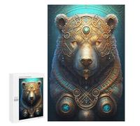 Jigsaw for Teenagerss1000 PCS Steampunk Bear Portrait-3 Puzzles for Adults Hands-on Game Enhance Memory Unique Birthday And Gifts 1000 PCS