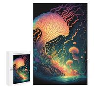 Jigsaw for Teenagerss1000 PCS Underwater Fantasy Mushroom Grove Adult Puzzles Relaxing Games Difficult Challenge Unique Birthday And Gifts 1000 PCS