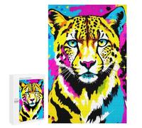 Jigsaw for Teenagerss1000 PCS Vibrant Leopard Portrait Puzzles for Adults Hands-on Game Enhance Memory Unique Birthday And Gifts 1000 PCS
