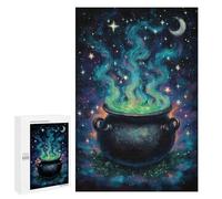 Jigsaw for Teenagerss1000 PCS Witchs Cauldron Under A Starry Sky Puzzle for Adults Fun Games Difficult Challenge Deal As Gifts for The Whole Family 1000 PCS