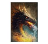 Jigsaw for Teenagerss1000pcs(38x26cm) S Dragon Breath Fire Artwork Adult Jigsaw Puzzle Brain Teaser Game Birthday Present Stress Reduction Gifts 1000pcs(38x26cm) S