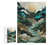 Jigsaw for Teenagerss300 PCS Abstract River Scenery Art Puzzle for Adults Fun Games Difficult Challenge Deal As Gifts for The Whole Family 300 PCS