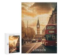 Jigsaw for Teenagerss300 PCS Afternoon In London UK Puzzle for Adults Fun Games Difficult Challenge Deal As Gifts for The Whole Family 300 PCS