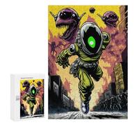 Jigsaw for Teenagerss300 PCS Alien Pursuit Space Odyssey Puzzles for Adults Hands-on Game Enhance Memory Unique Birthday And Gifts 300 PCS