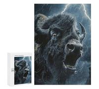 Jigsaw for Teenagerss300 PCS Bison Lightning Adult Puzzles Relaxing Games Difficult Challenge Unique Birthday And Gifts 300 PCS
