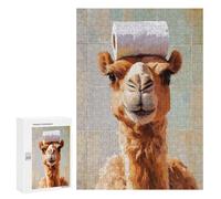 Jigsaw for Teenagerss300 PCS Camel with Toilet Paper on Head Puzzle for Adults Fun Games Difficult Challenge Deal As Gifts for The Whole Family 300 PCS