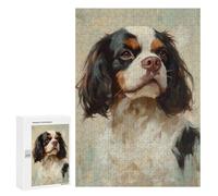 Jigsaw for Teenagerss300 PCS Cavalier King Charles Span Adult Puzzles Relaxing Games Difficult Challenge Unique Birthday And Gifts 300 PCS
