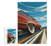 Jigsaw for Teenagerss300 PCS Classic Car on The Road Puzzle for Adults Fun Games Difficult Challenge Deal As Gifts for The Whole Family 300 PCS