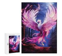Jigsaw for Teenagerss300 PCS Enchanted Phoenix in Mystic Forest Adult Puzzles Relaxing Games Difficult Challenge Unique Birthday And Gifts 300 PCS