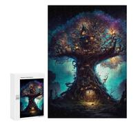 Jigsaw for Teenagerss300 PCS Enchanted Treehouse -5 Puzzles for Adults Hands-on Game Enhance Memory Unique Birthday And Gifts 300 PCS