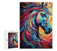 Jigsaw for Teenagerss300 PCS Flowing Horses Mane Puzzle for Adults Fun Games Difficult Challenge Deal As Gifts for The Whole Family 300 PCS