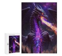 Jigsaw for Teenagerss300 PCS Galactic Dragon Breath Artwork -1 Adult Puzzles Relaxing Games Difficult Challenge Unique Birthday And Gifts 300 PCS