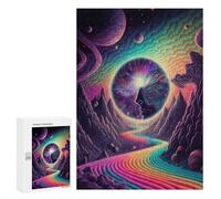 Jigsaw for Teenagerss300 PCS Galactic Rainbow Journey Adult Puzzles Relaxing Games Difficult Challenge Unique Birthday And Gifts 300 PCS