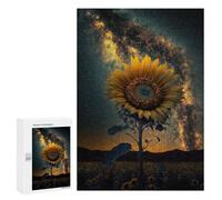 Jigsaw for Teenagerss300 PCS Galactic Sunflower -3 Puzzles for Adults Hands-on Game Enhance Memory Unique Birthday And Gifts 300 PCS