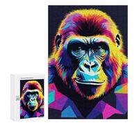 Jigsaw for Teenagerss300 PCS Gorilla Pop Art 2 Puzzles for Adults Relaxing Games Wall Decoration Unique Birthday And Gifts 300 PCS