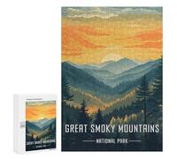 Jigsaw for Teenagerss300 PCS Great Smoky Mountains National Park Puzzle for Adults Fun Games Difficult Challenge Deal As Gifts for The Whole Family 300 PCS