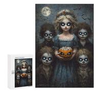 Jigsaw for Teenagerss300 PCS Halloween Spooky Children with Pumpkin Puzzle for Adults Fun Games Difficult Challenge Deal As Gifts for The Whole Family 300 PCS