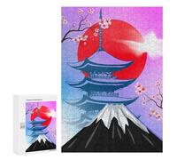 Jigsaw for Teenagerss300 PCS Japanese Vintage Mountain Puzzles for Adults Relaxing Games Wall Decoration Unique Birthday And Gifts 300 PCS