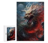 Jigsaw for Teenagerss300 PCS Japanese Warlord Dragon Puzzle for Adults Fun Games Difficult Challenge Deal As Gifts for The Whole Family 300 PCS