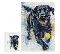 Jigsaw for Teenagerss300 PCS Labrador Retriever Ball Puzzle for Adults Fun Games Difficult Challenge Deal As Gifts for The Whole Family 300 PCS