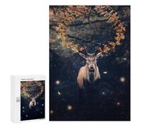 Jigsaw for Teenagerss300 PCS Magic Forest Deer Puzzles for Adults Hands-on Game Enhance Memory Unique Birthday And Gifts 300 PCS