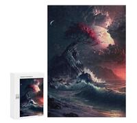 Jigsaw for Teenagerss300 PCS Mystical Ocean Wave Puzzles for Adults Relaxing Games Wall Decoration Unique Birthday And Gifts 300 PCS
