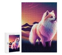 Jigsaw for Teenagerss300 PCS Neon Wolf in Twilight Puzzles for Adults Hands-on Game Enhance Memory Unique Birthday And Gifts 300 PCS