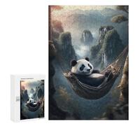 Jigsaw for Teenagerss300 PCS Panda in Hammock Adult Puzzles Relaxing Games Difficult Challenge Unique Birthday And Gifts 300 PCS