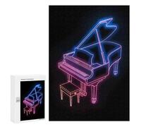 Jigsaw for Teenagerss300 PCS Piano Music Neon Adult Puzzles Relaxing Games Difficult Challenge Unique Birthday And Gifts 300 PCS