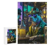 Jigsaw for Teenagerss300 PCS Pit Bull Punk Alehouse Puzzles for Adults Relaxing Games Wall Decoration Unique Birthday And Gifts 300 PCS