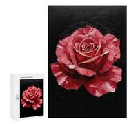 Jigsaw for Teenagerss300 PCS Red Rose Painting Puzzle for Adults Fun Games Difficult Challenge Deal As Gifts for The Whole Family 300 PCS