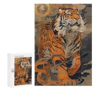 Jigsaw for Teenagerss300 PCS Tiger Style Japanese Puzzle for Adults Fun Games Difficult Challenge Deal As Gifts for The Whole Family 300 PCS