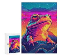 Jigsaw for Teenagerss300 PCS Vibrant Frog in Surreal Landscape Puzzles for Adults Relaxing Games Wall Decoration Unique Birthday And Gifts 300 PCS