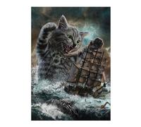 Jigsaw for Teenagerss38x26cm/1000pcs Giant Cat Sinking Ship Puzzles for Adults Fun Games Stress Reliever Deal As Gifts for The Whole Family 38x26cm/1000pcs