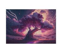 Jigsaw for Teenagerss38x26cm/1000pcs Thunderstorm with Lightning Strikes Teenagers Puzzles Brain Teaser Game Wall Decoration for Birthday, Chrismas 38x26cm/1000pcs