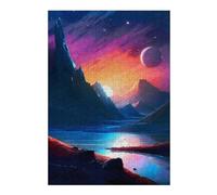 Jigsaw for Teenagerss38x26cm/1000pcs Twilight Mountain River Adult Jigsaw Puzzle Relax Games Difficult Challenge for Birthday, Chrismas 38x26cm/1000pcs