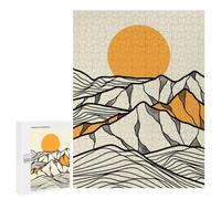Jigsaw for Teenagerss500 PCS Abstract Mountain Sunset Art Puzzles for Adults Hands-on Game Enhance Memory Unique Birthday And Gifts 500 PCS
