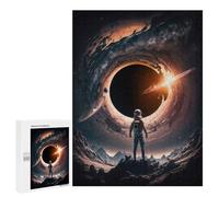 Jigsaw for Teenagerss500 PCS Astronaut Gazing Into Black Hole Adult Puzzles Relaxing Games Difficult Challenge Unique Birthday And Gifts 500 PCS