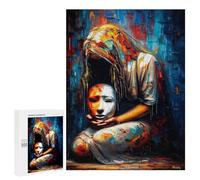 Jigsaw for Teenagerss500 PCS Behind The Mask - Abstract Expressionism Puzzle for Adults Fun Games Difficult Challenge Deal As Gifts for The Whole Family 500 PCS