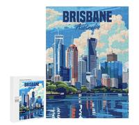 Jigsaw for Teenagerss500 PCS Brisbane Australia Puzzle for Adults Fun Games Difficult Challenge Deal As Gifts for The Whole Family 500 PCS