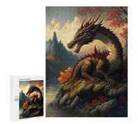 Jigsaw for Teenagerss500 PCS Dragon's Autumn Majesty Puzzles for Adults Relaxing Games Wall Decoration Unique Birthday And Gifts 500 PCS