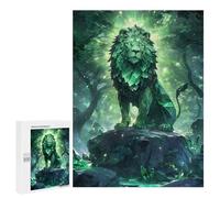 Jigsaw for Teenagerss500 PCS Epic Emerald Lion Puzzle for Adults Fun Games Difficult Challenge Deal As Gifts for The Whole Family 500 PCS