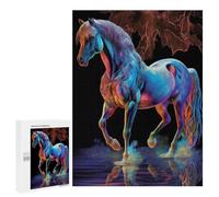 Jigsaw for Teenagerss500 PCS Farm Horse Oil Paint Puzzle for Adults Fun Games Difficult Challenge Deal As Gifts for The Whole Family 500 PCS