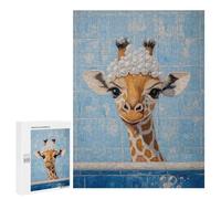 Jigsaw for Teenagerss500 PCS Giraffe Bath Time Puzzles for Adults Hands-on Game Enhance Memory Unique Birthday And Gifts 500 PCS