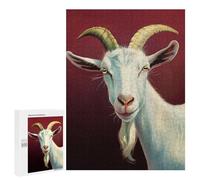 Jigsaw for Teenagerss500 PCS Goat Portrait Puzzle for Adults Fun Games Difficult Challenge Deal As Gifts for The Whole Family 500 PCS
