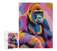 Jigsaw for Teenagerss500 PCS Gorilla Abstract Flat Puzzles for Adults Hands-on Game Enhance Memory Unique Birthday And Gifts 500 PCS