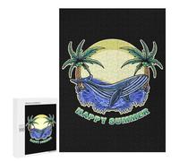 Jigsaw for Teenagerss500 PCS Happy Summer Whale Puzzle for Adults Fun Games Difficult Challenge Deal As Gifts for The Whole Family 500 PCS